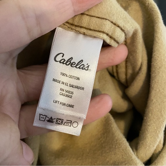 Men’s Cabela’s Camel Flannel Shirt - Picture 6 of 7